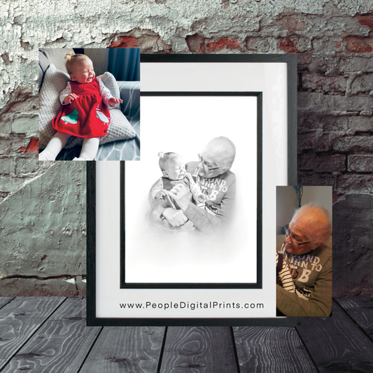 Merged photo, add a deceased loved one to a photo, photo edit, gift for mum, sentimental gift idea