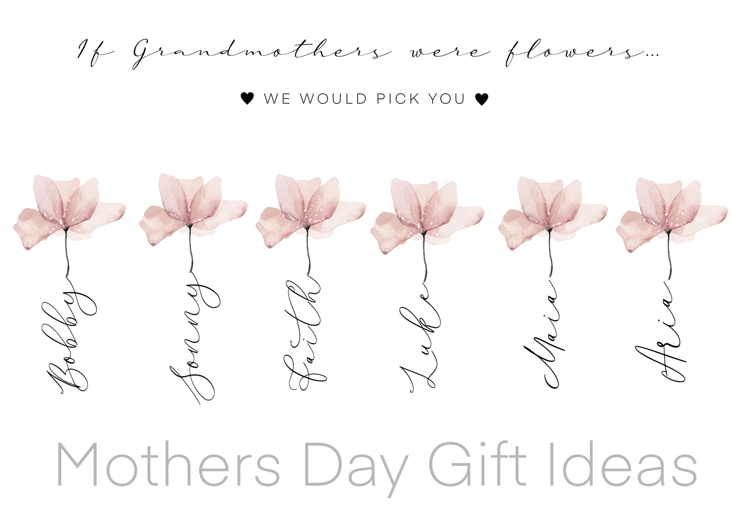 Flower Name Prints | Custom Name Prints | People Digital Prints