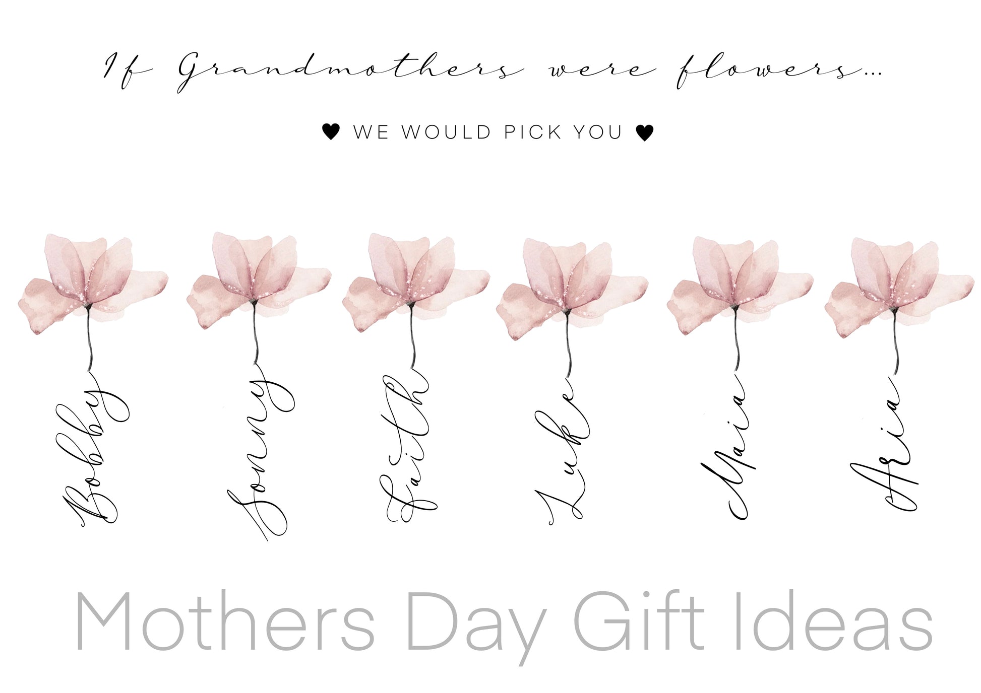 Flower Name Prints | Custom Name Prints | People Digital Prints