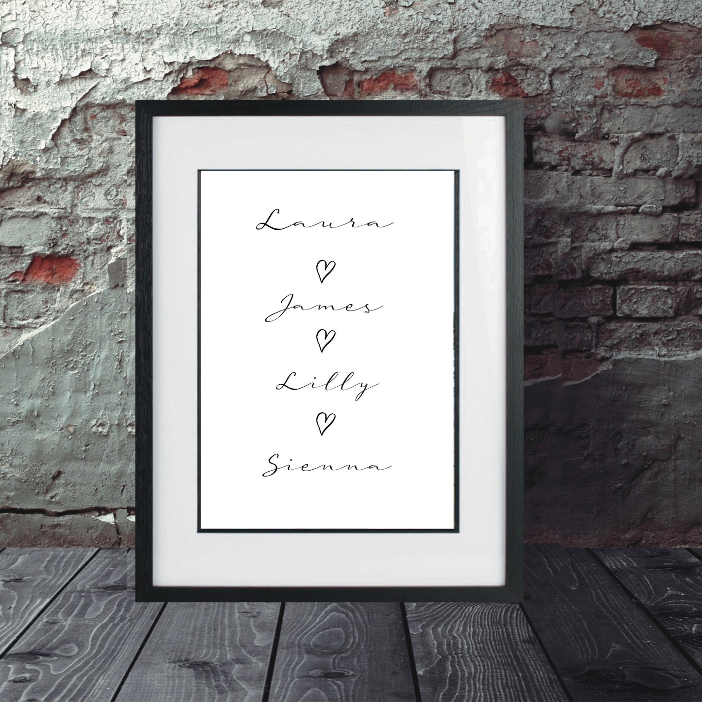 Our Family names print