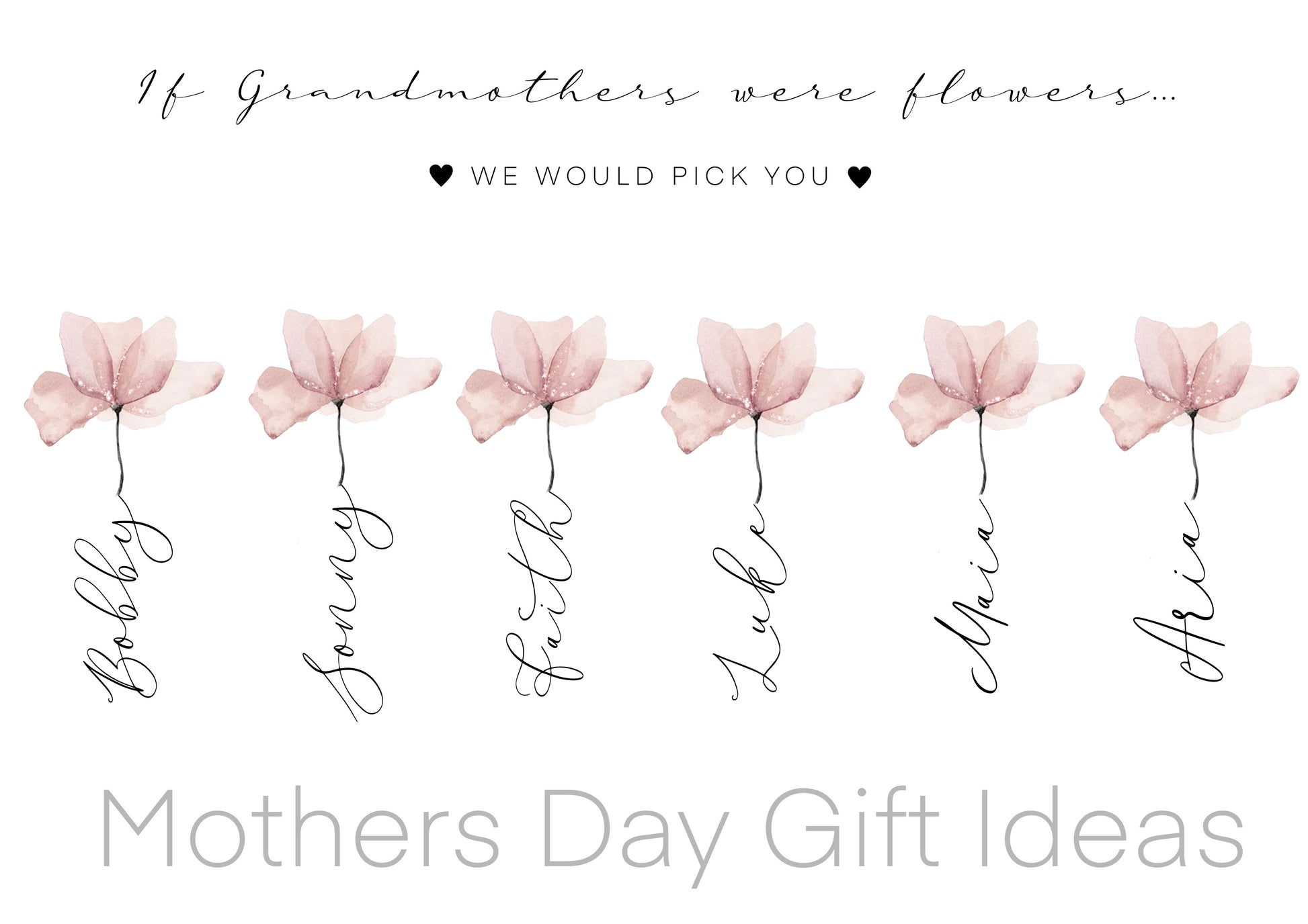Flower Name Prints | Custom Name Prints | People Digital Prints