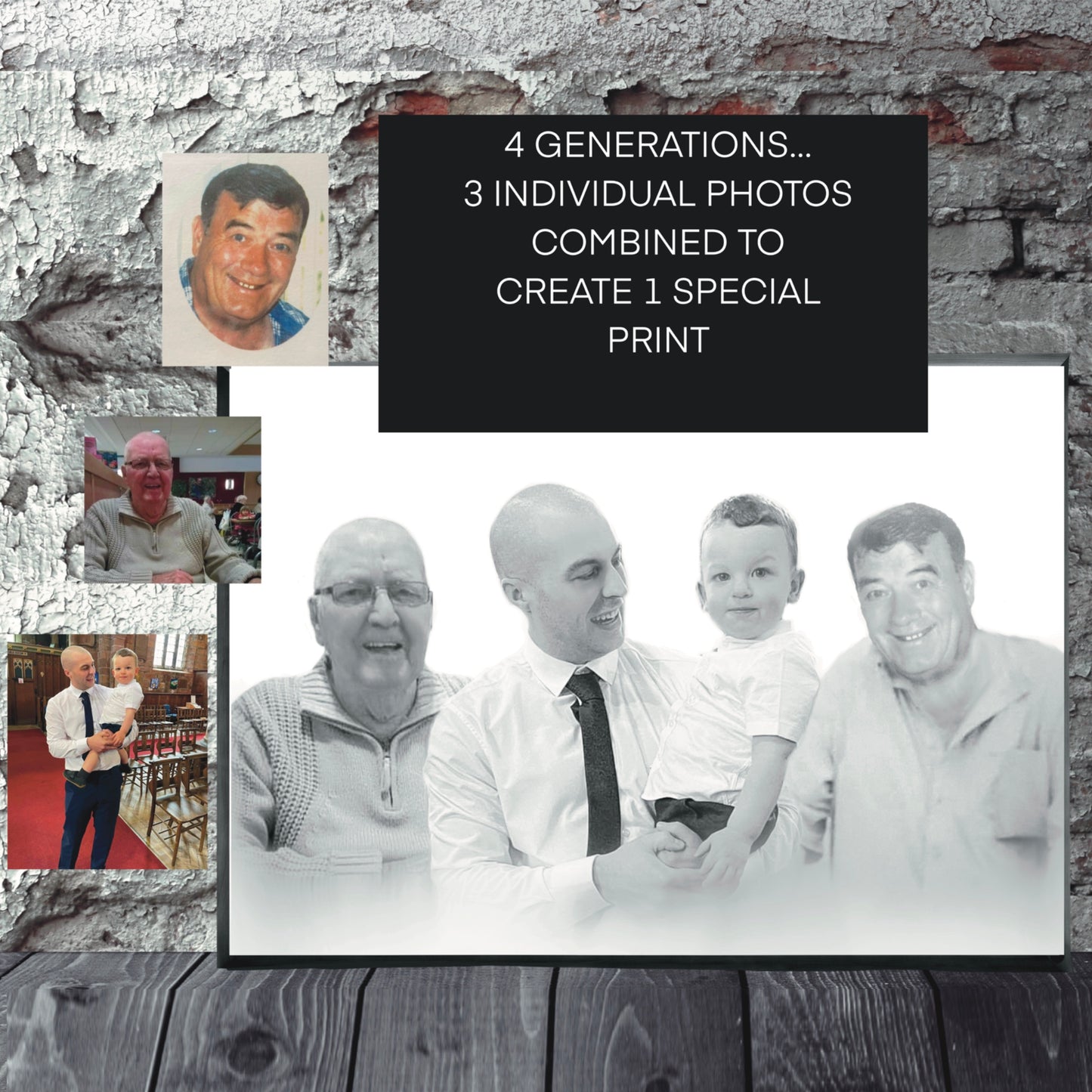 Combine Photos Frame | Multiple Photos Frame | People Digital Prints